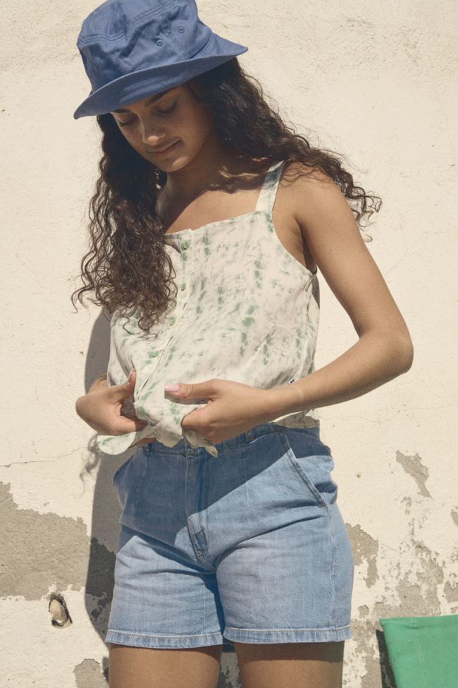 Aqua tie-dye Joanigi crop top