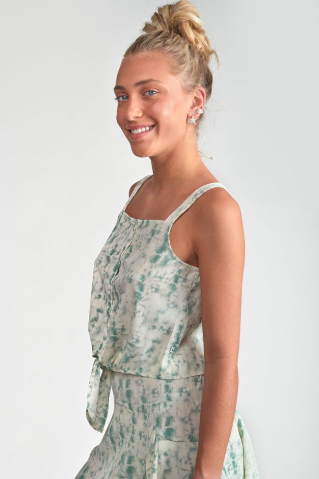 Aqua tie-dye Joanigi crop top