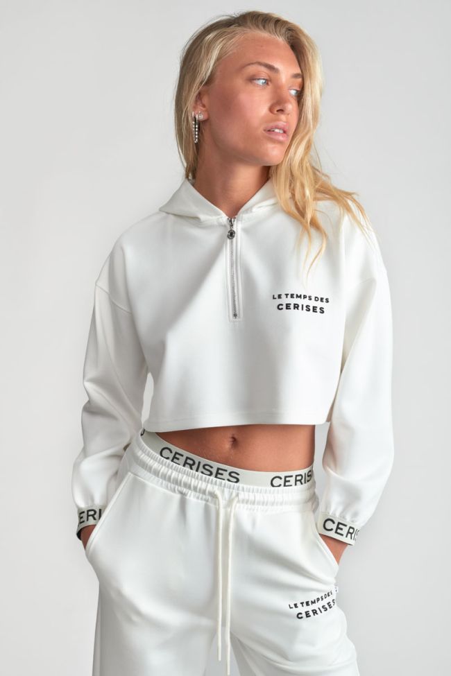 White Joiagi cropped sweatshirt
