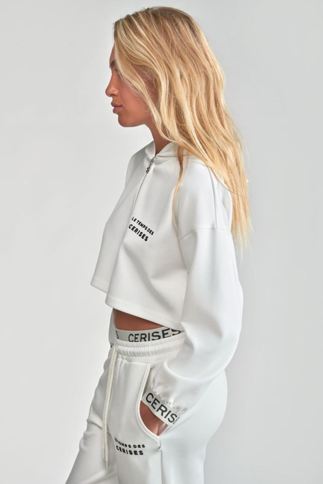 White Joiagi cropped sweatshirt