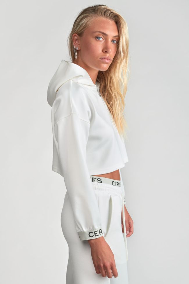 White Joiagi cropped sweatshirt