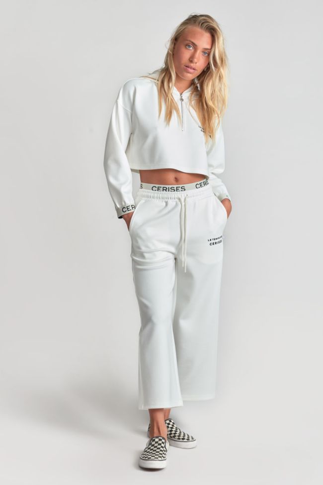 White Joiagi cropped sweatshirt