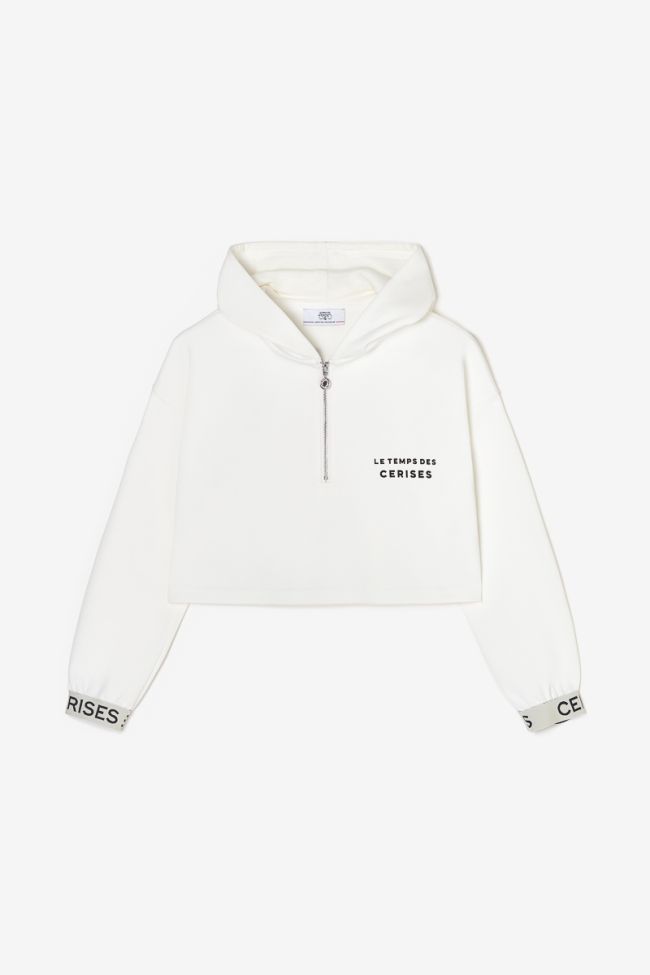 White Joiagi cropped sweatshirt