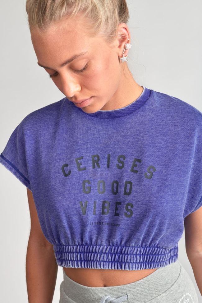 Blue Naellegi cropped sweatshirt