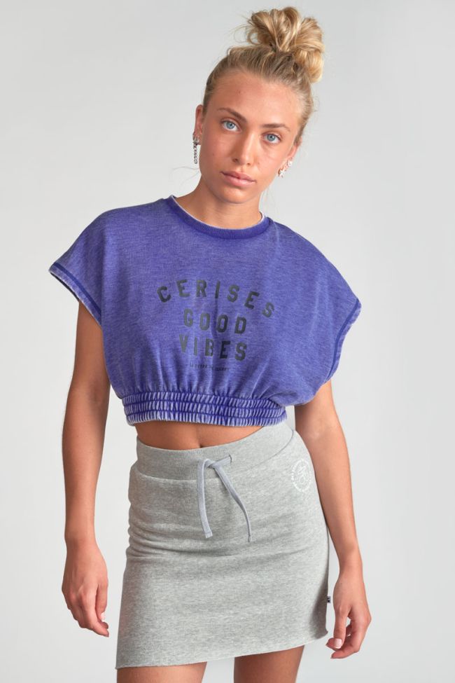 Blue Naellegi cropped sweatshirt