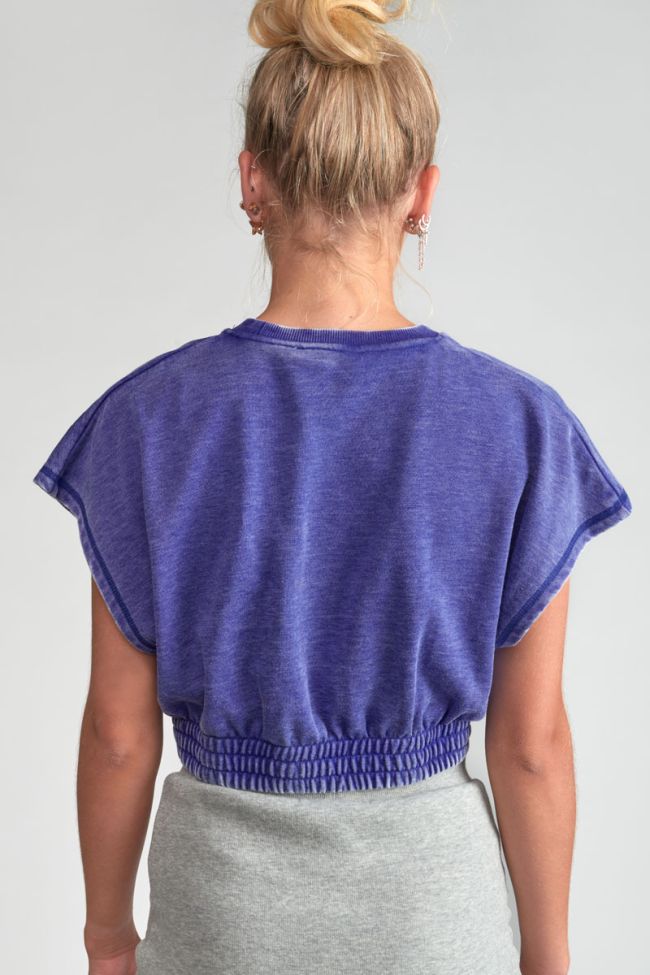 Blue Naellegi cropped sweatshirt