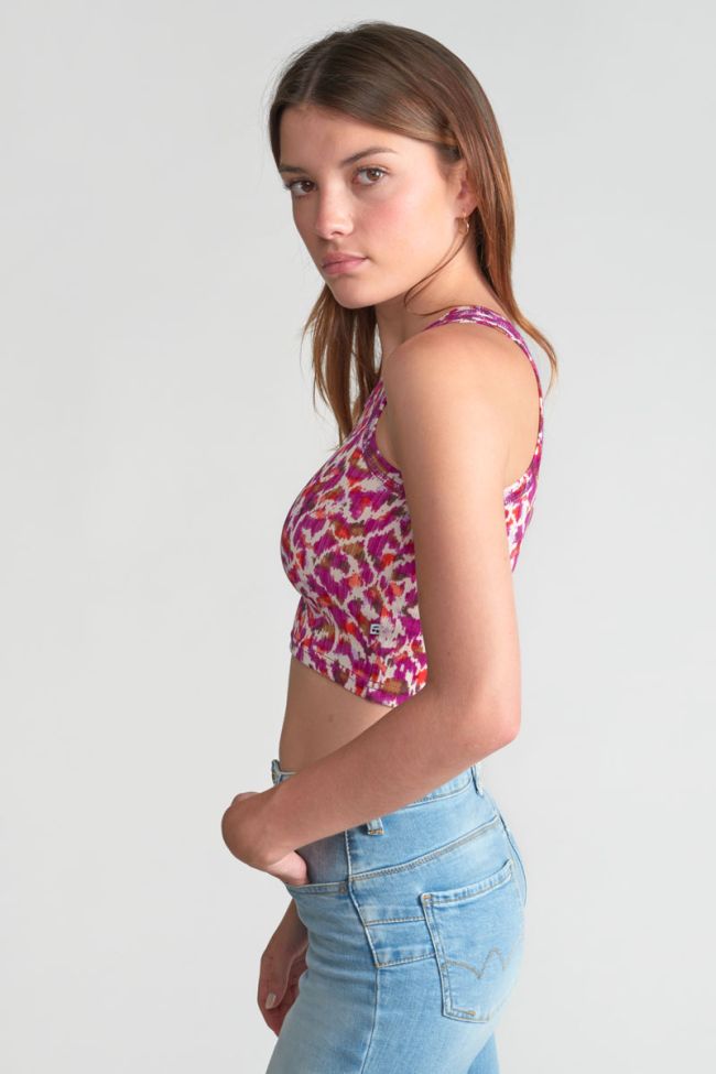 Ethnic print Norigi crop top