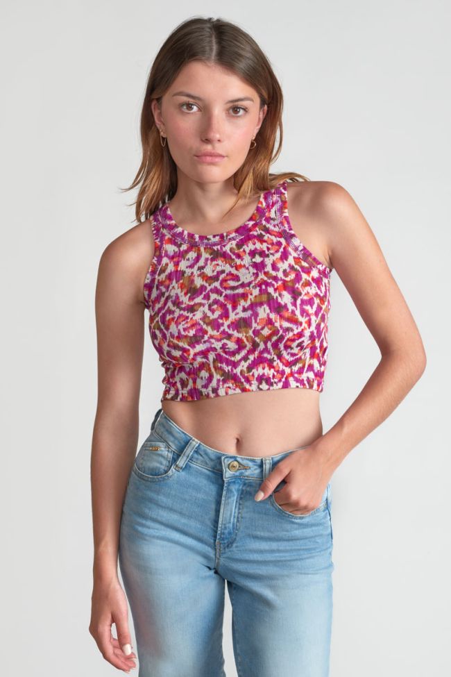 Ethnic print Norigi crop top