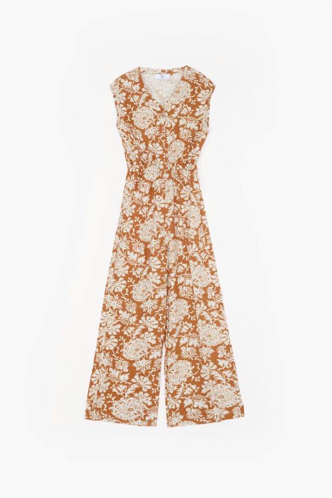 Sanahgi jumpsuit with ochre floral motif