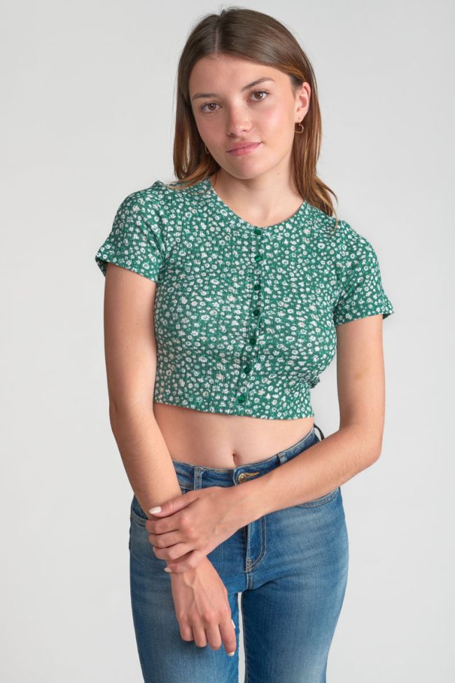 Green floral Siloegi top