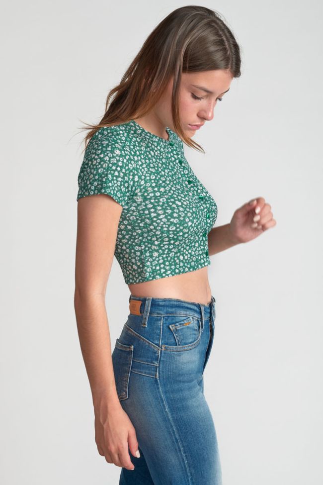 Green floral Siloegi top