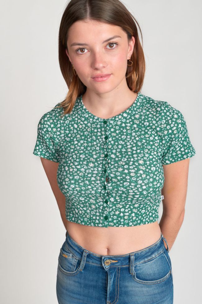 Green floral Siloegi top