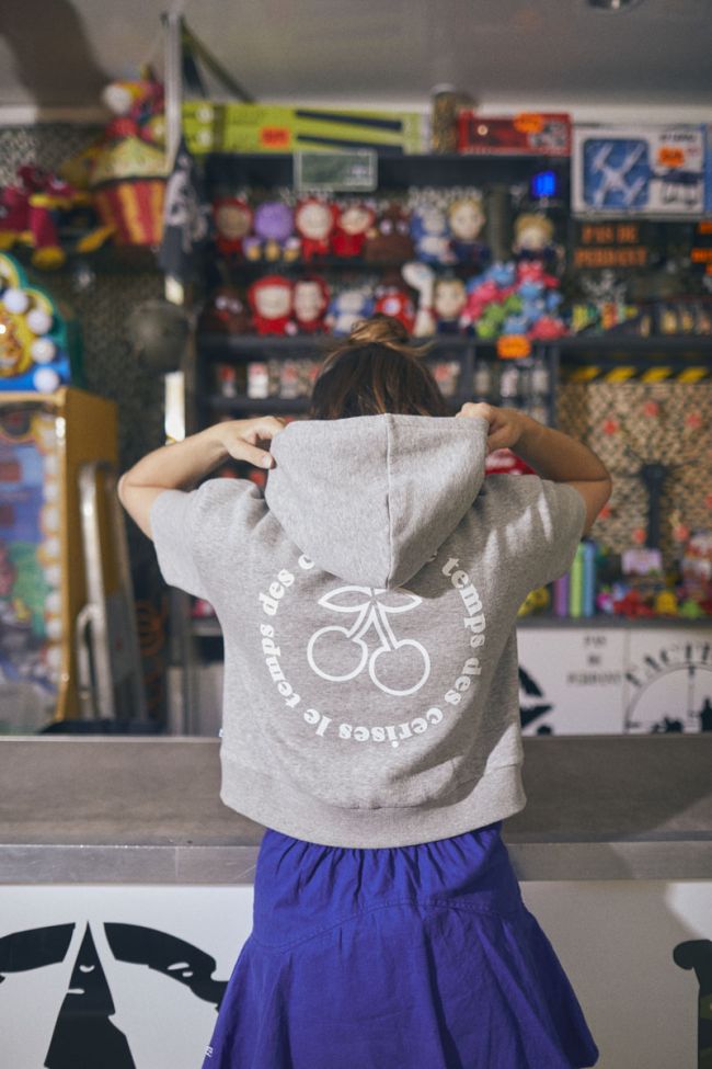 Grey Yumagi cropped sweatshirt