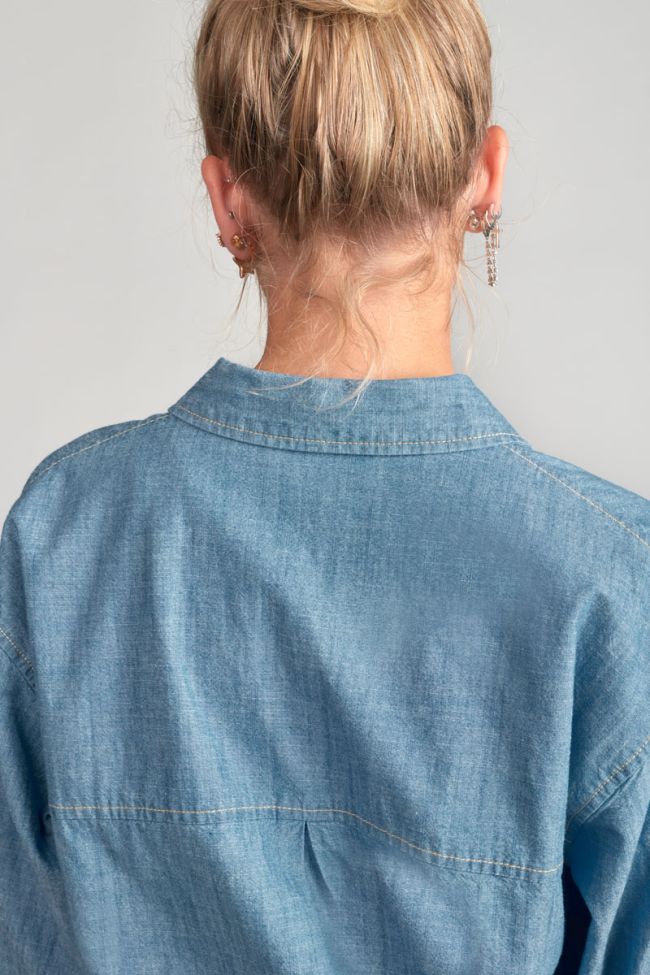 Blue denim Ziagi oversized shirt