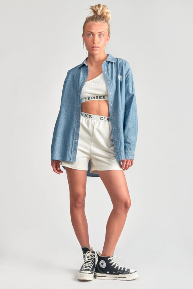Blue denim Ziagi oversized shirt