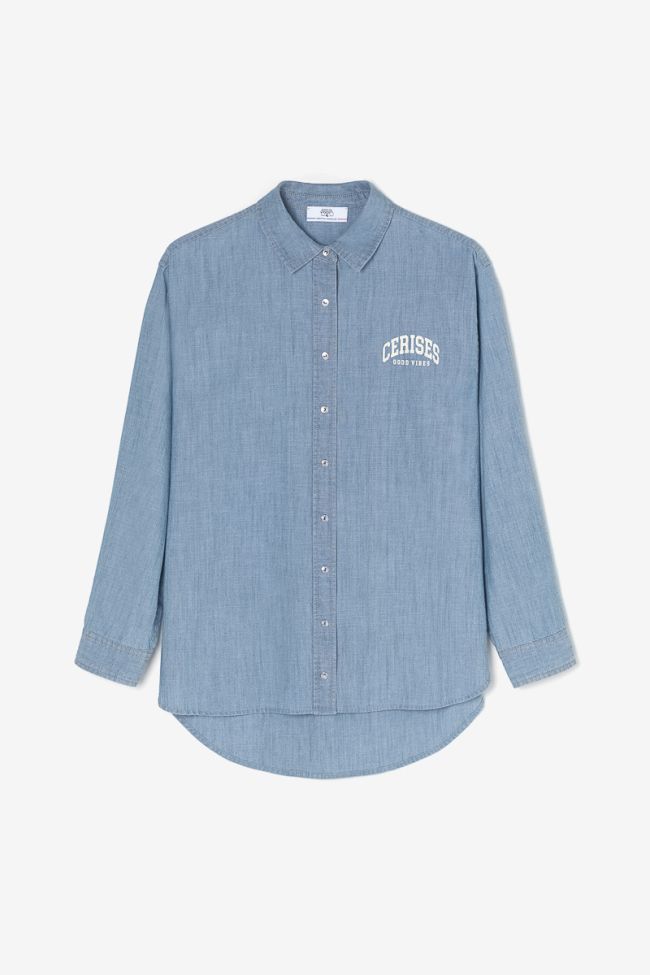 Blue denim Ziagi oversized shirt