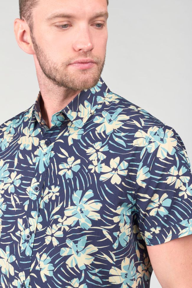 Navy blue jungle pattern Bolir shirt