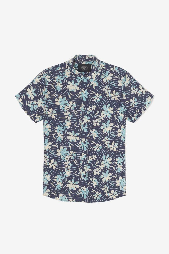 Navy blue jungle pattern Bolir shirt
