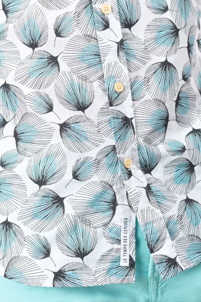 White leaf pattern Bremo shirt