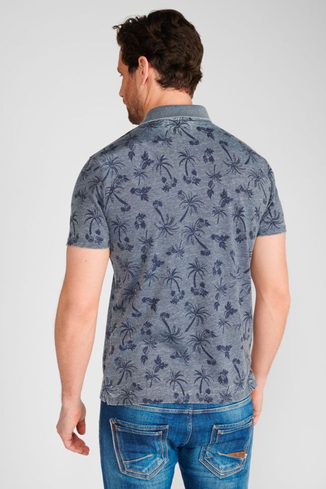 Fezur blue palm tree polo shirt