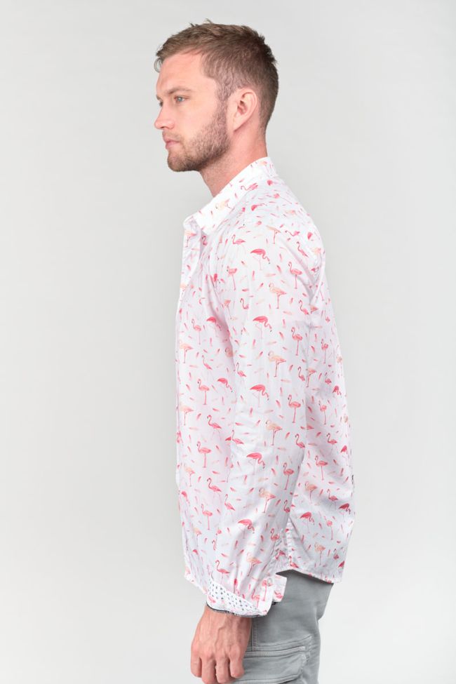 White patterned Flamas shirt