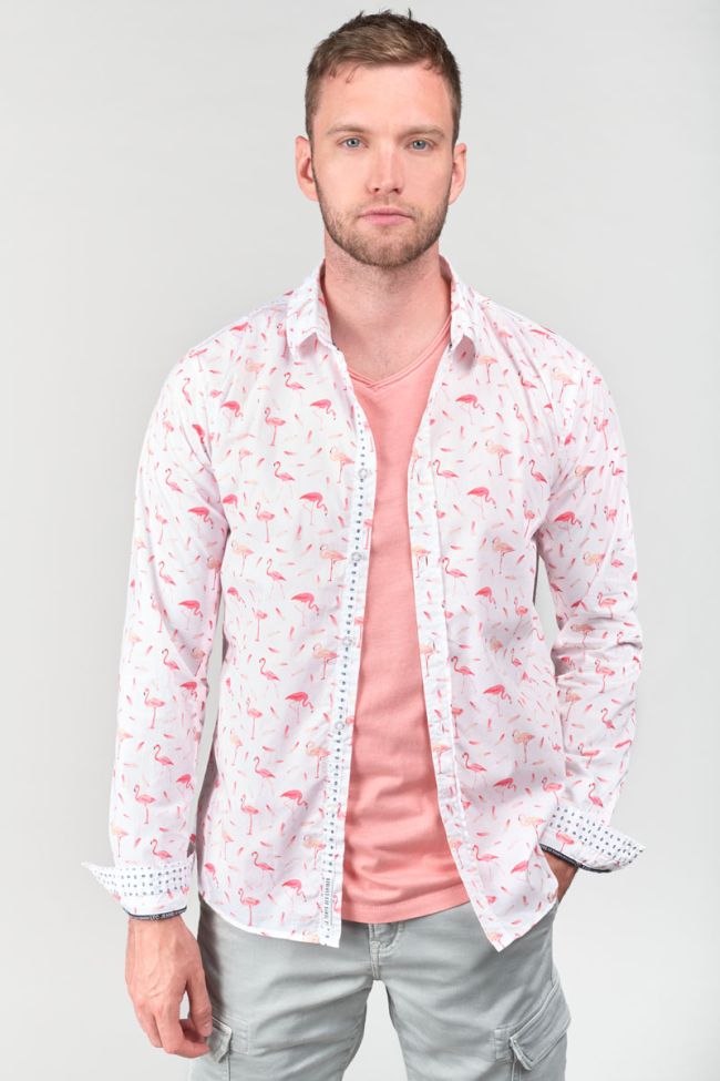 White patterned Flamas shirt