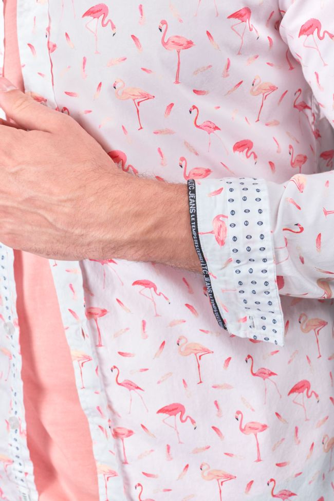 White patterned Flamas shirt