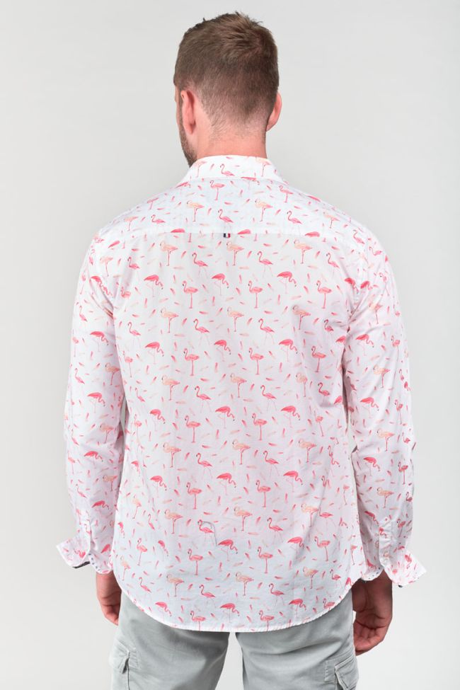 White patterned Flamas shirt