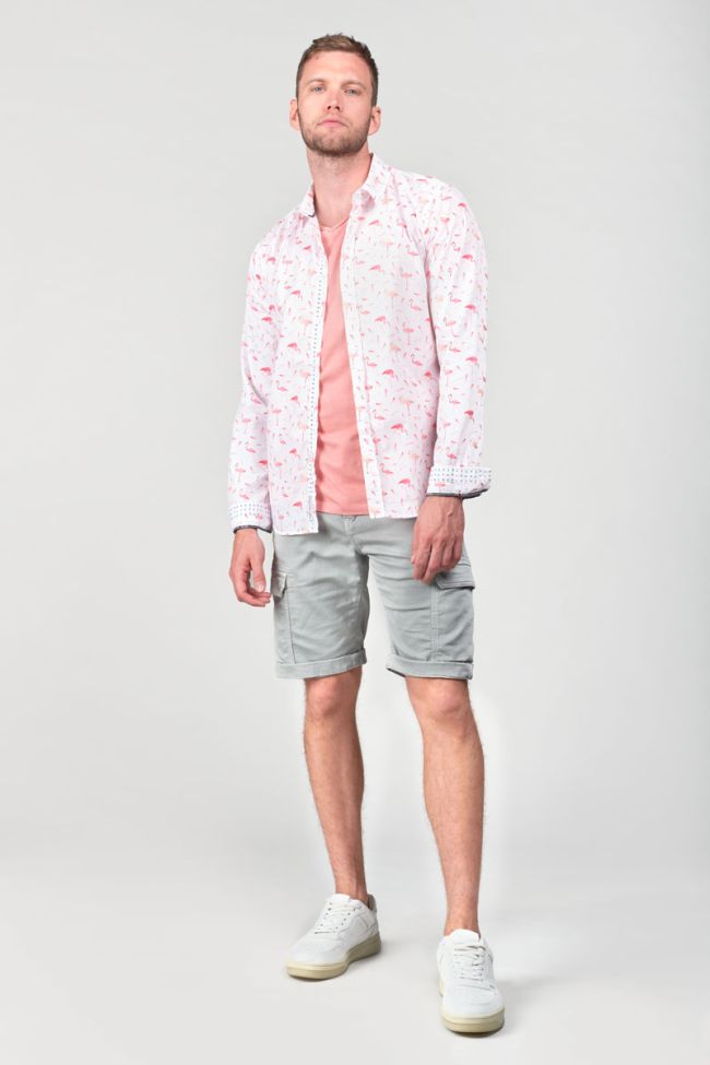 White patterned Flamas shirt