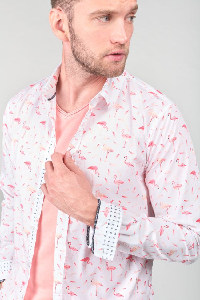 White patterned Flamas shirt