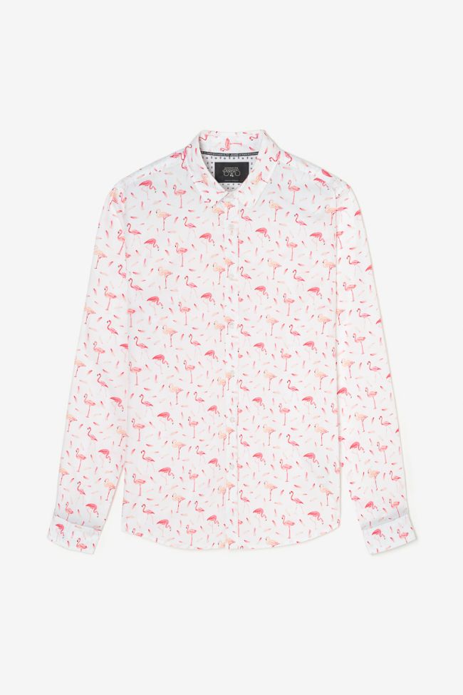 White patterned Flamas shirt