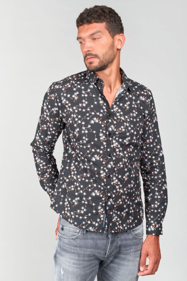 Black leaf patterned Gebas shirt