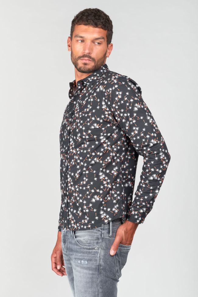 Black leaf patterned Gebas shirt