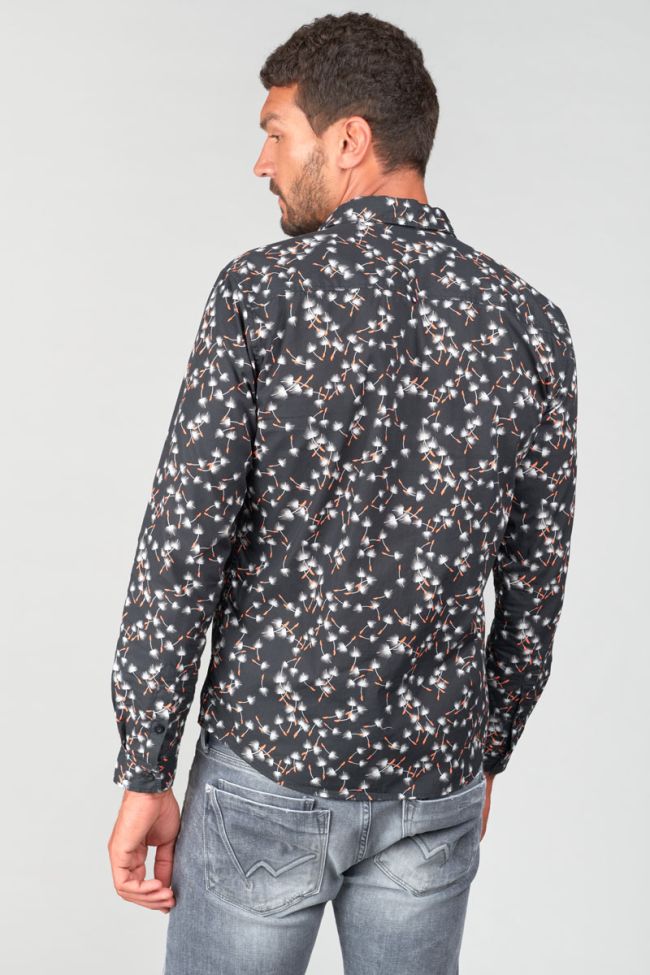 Black leaf patterned Gebas shirt