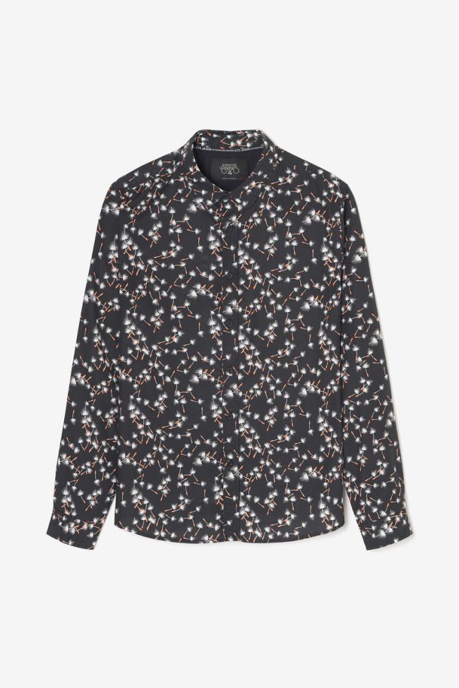 Black leaf patterned Gebas shirt