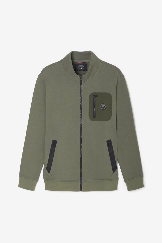 Khaki Greso zip-up sweatshirt
