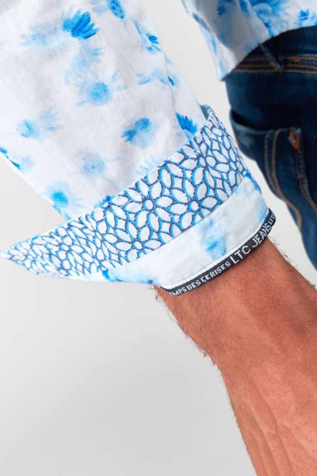 Blue and white floral Rasel shirt