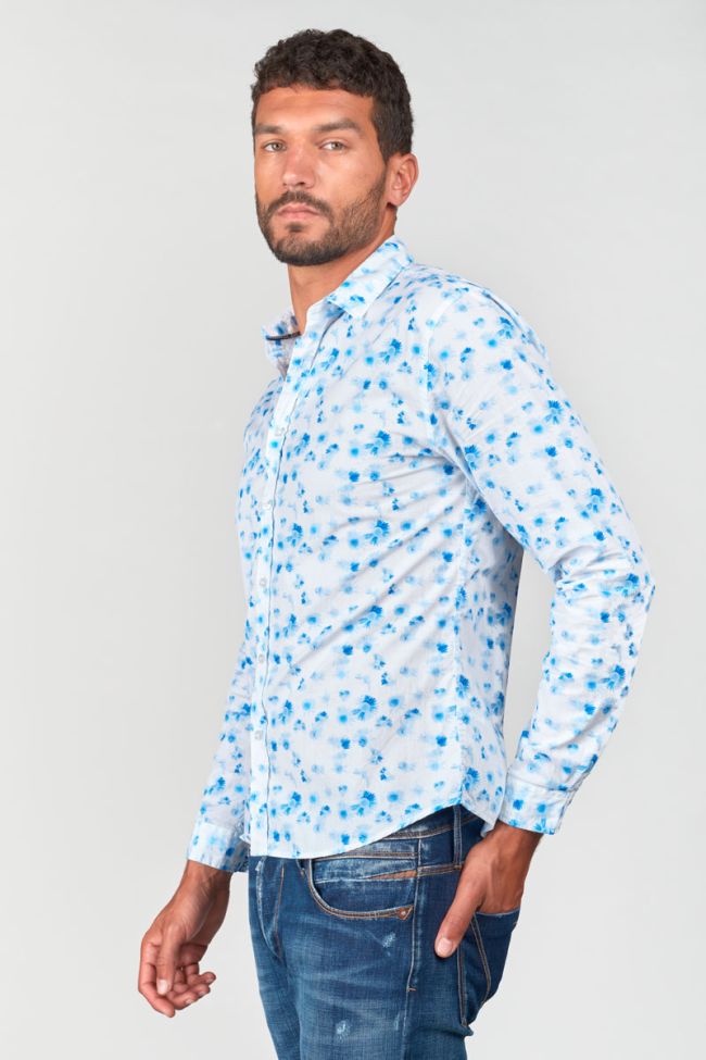 Blue and white floral Rasel shirt