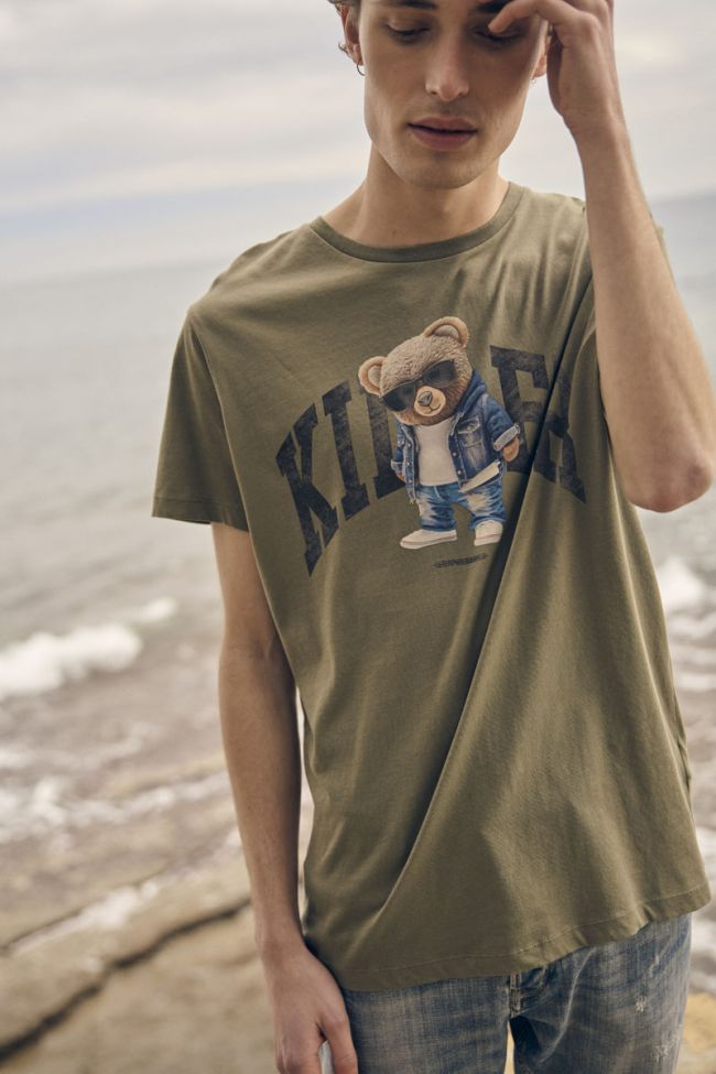 Khaki printed Ray t-shirt