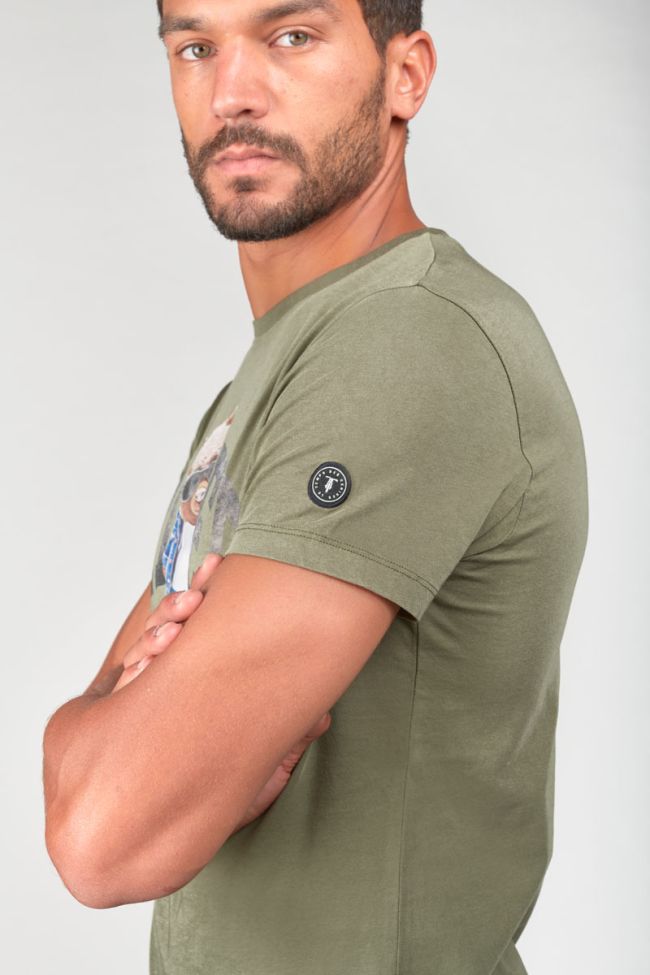 Khaki printed Ray t-shirt
