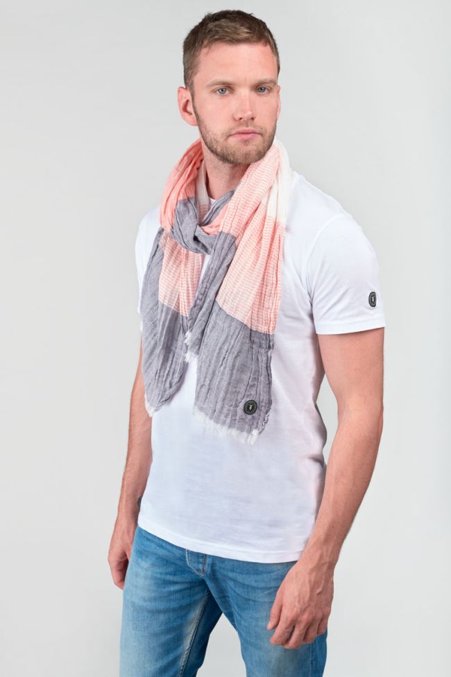 Salmon striped Rodel scarf