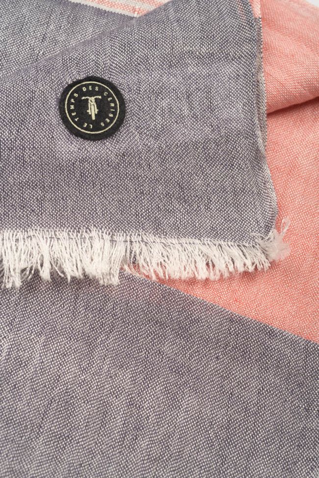 Salmon striped Rodel scarf