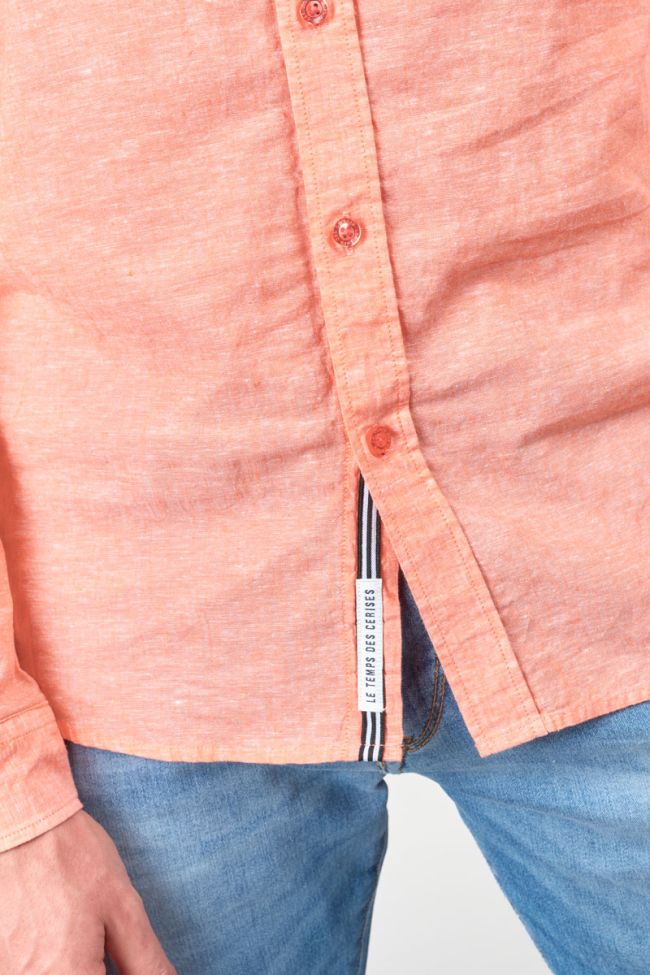 Salmon linen blend Rodes shirt