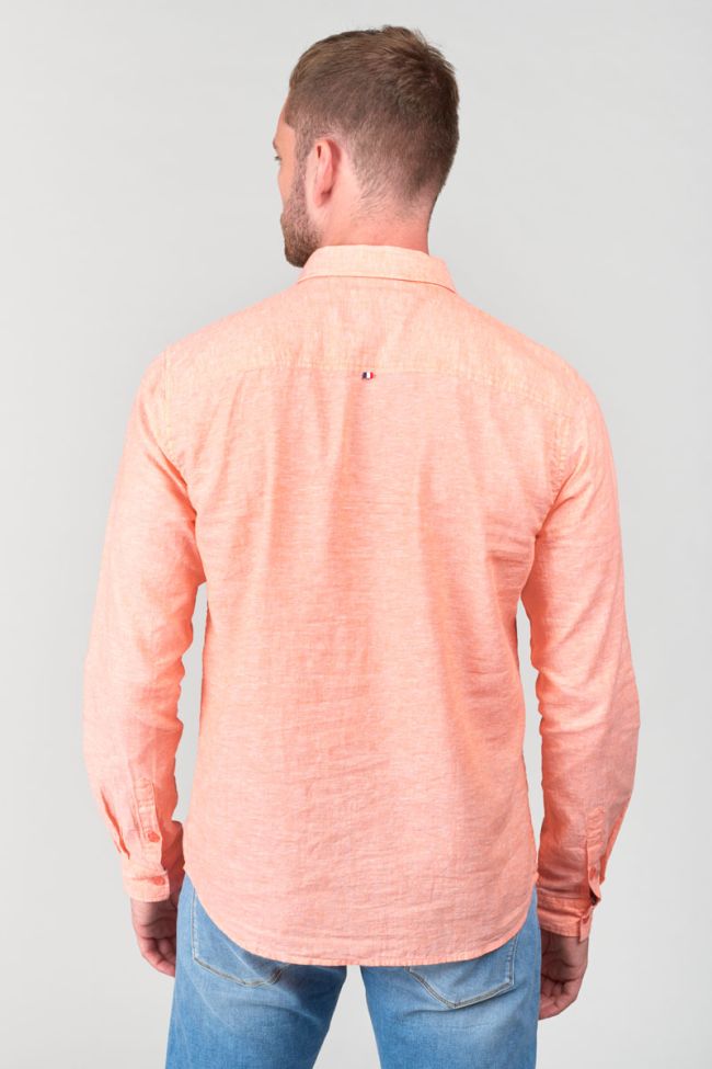Salmon linen blend Rodes shirt