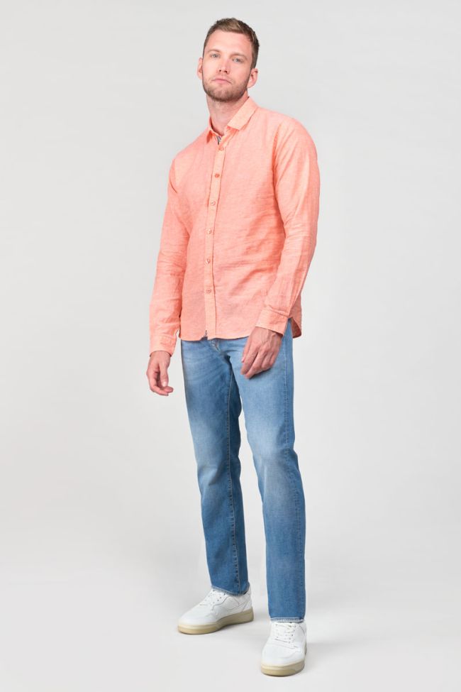 Salmon linen blend Rodes shirt