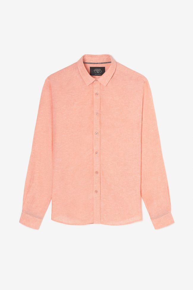 Salmon linen blend Rodes shirt