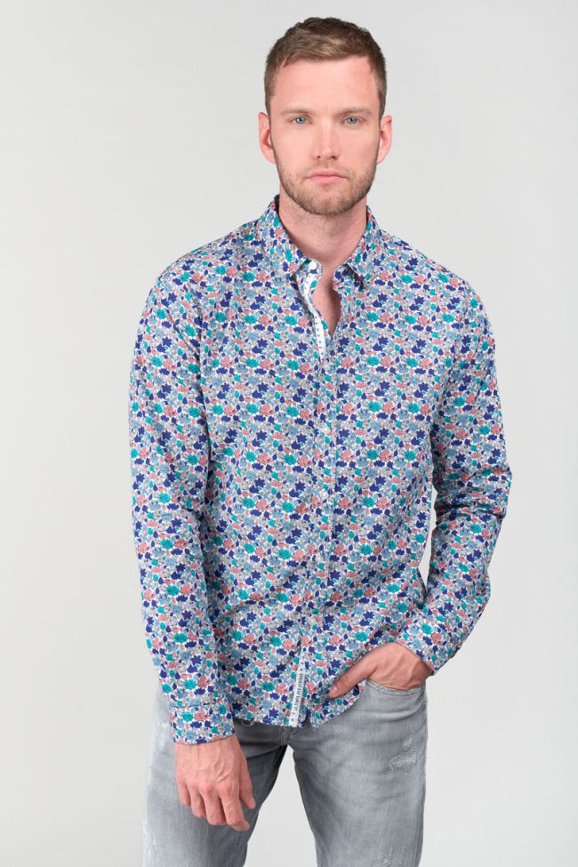 White leaf patterned Rubis shirt