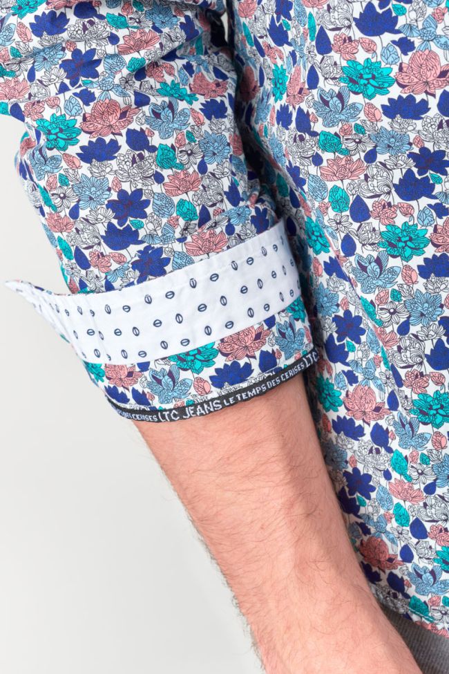 White leaf patterned Rubis shirt