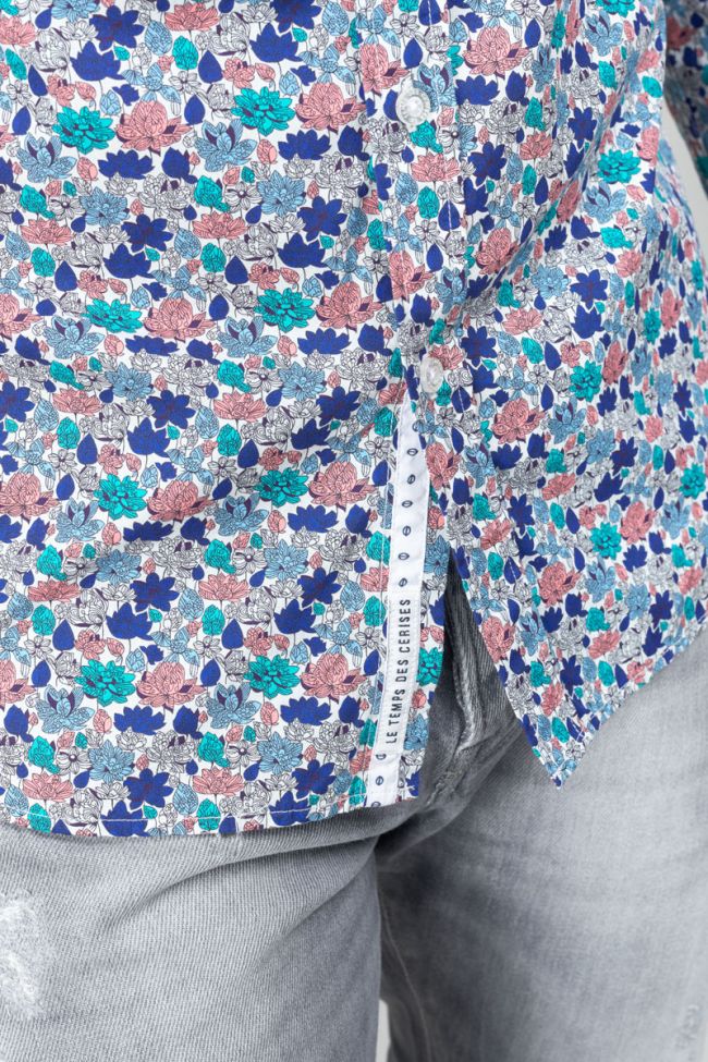 White leaf patterned Rubis shirt