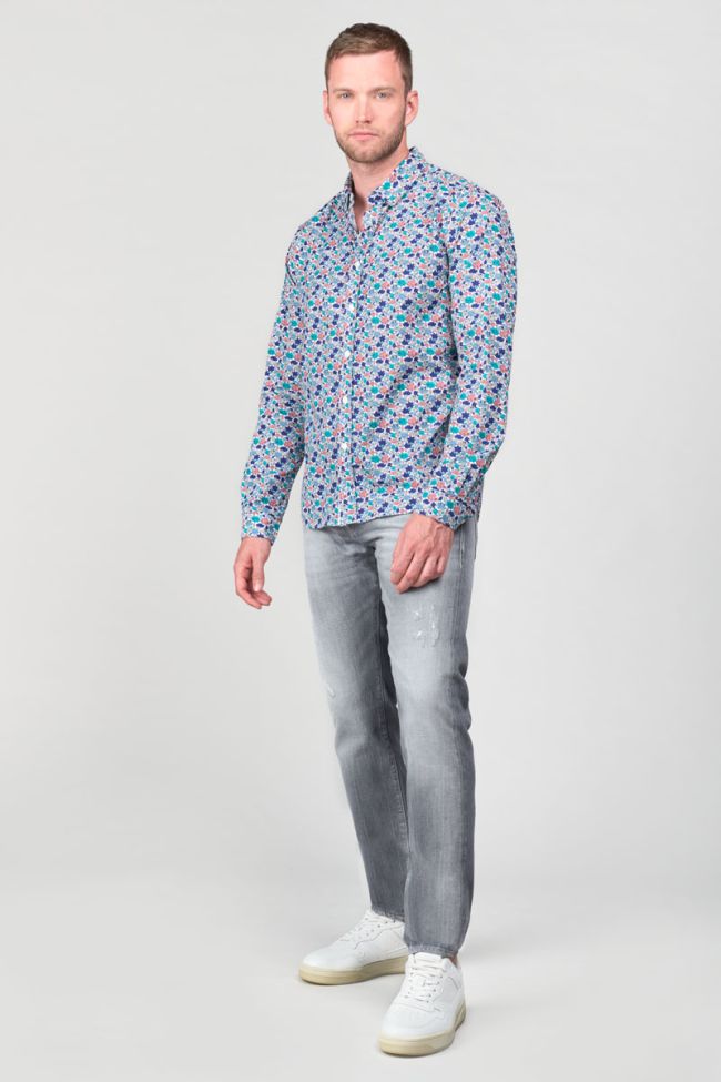 White leaf patterned Rubis shirt
